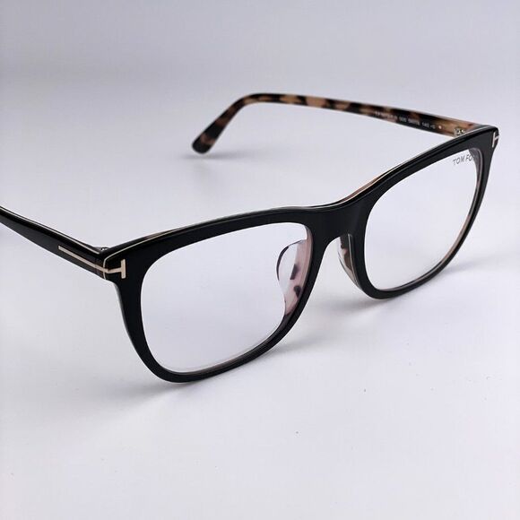 NEW TOM FORD FT5672-B 005 Black/Nude Blue Block Square Women Eyeglasses - Picture 7 of 11